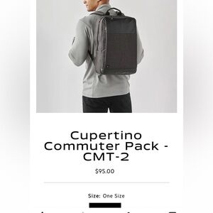 Cupertino Urban Backpack - Black and Gray